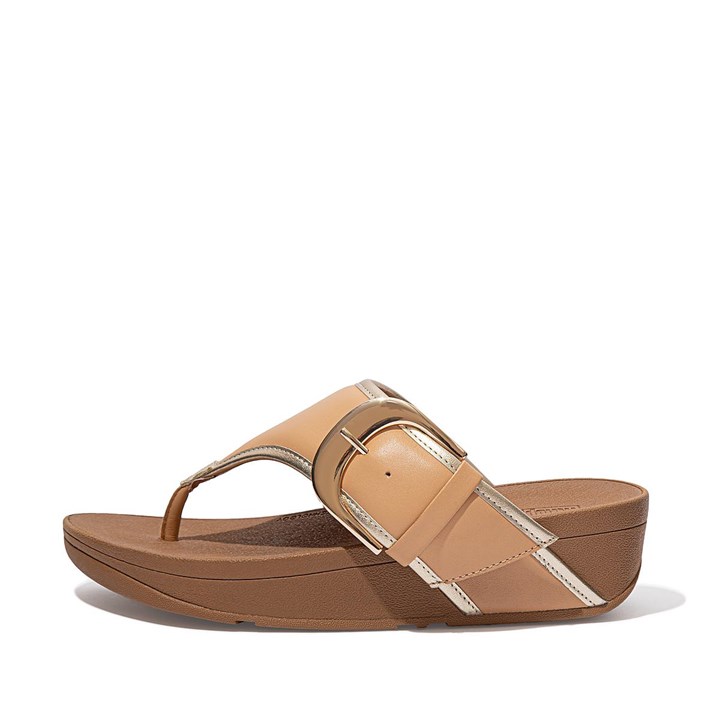 Fitflop Olive Mixed Metallics Toe-Post Sandals - FitFlop Online