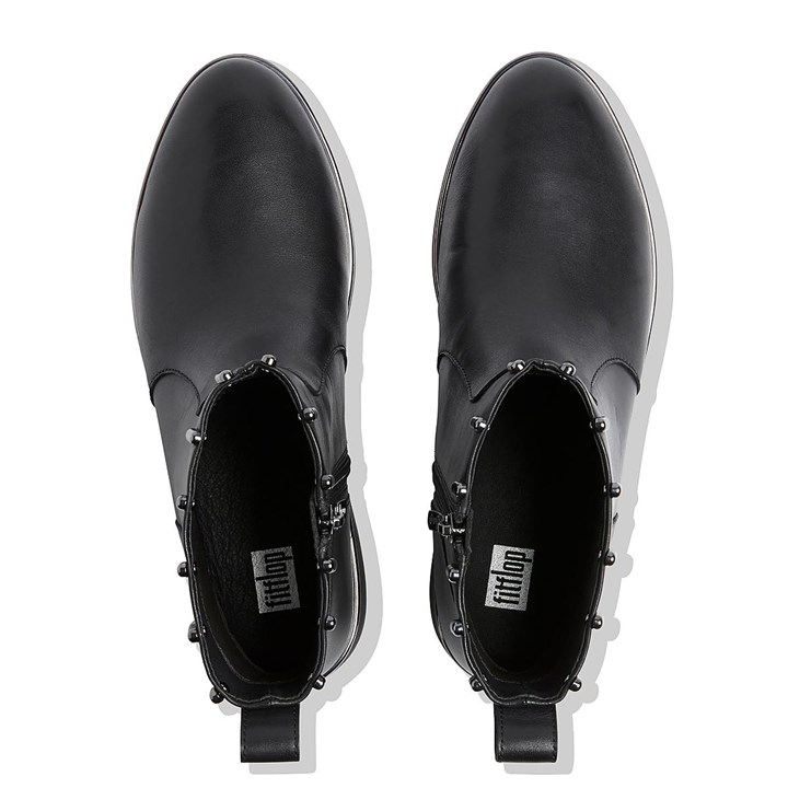 Fitflop Jacinta Art Stud Leather Ankle Boots - FitFlop Online