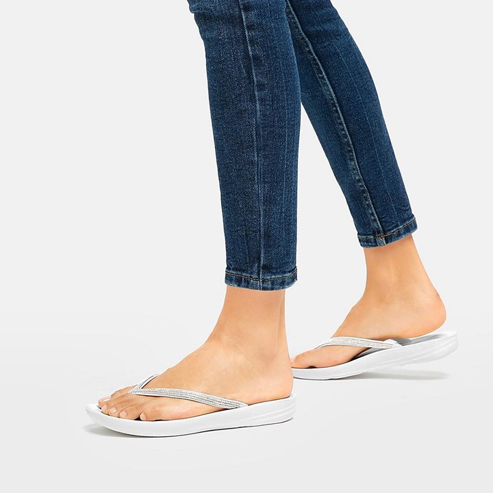 Fitflop Iqushion Sparkle Ergonomic Flip Flops - FitFlop Online