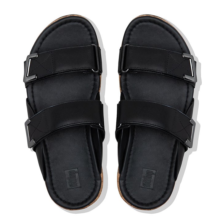 Fitflop Remi Adjustable Leather Slides - FitFlop Online