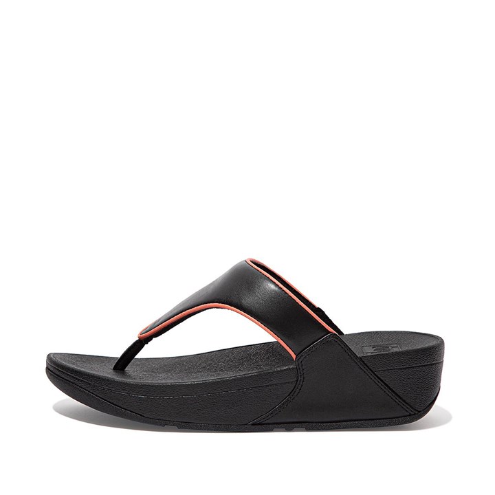 Fitflop Lulu Pop Binding Leather Sandals Toe-Post Sandals - FitFlop Online
