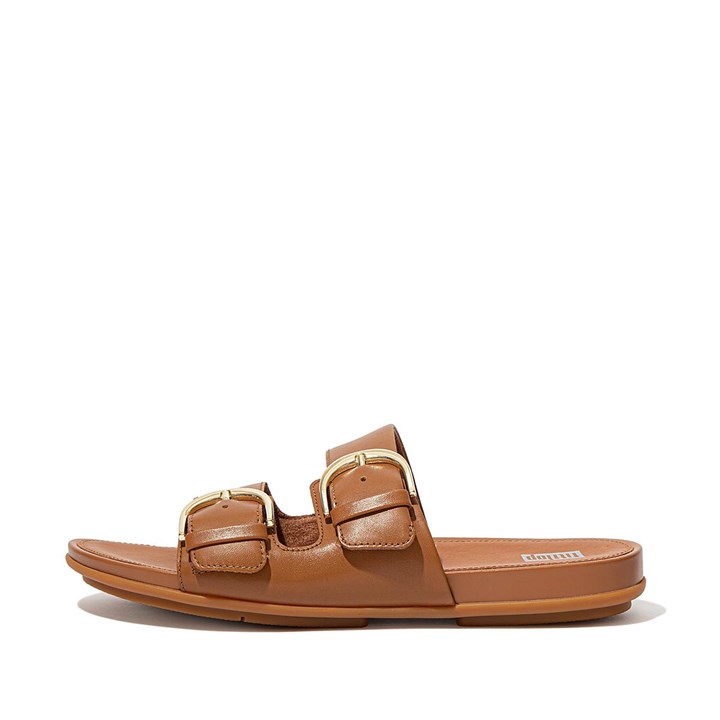 Fitflop Gracie Buckle Leather Slides - FitFlop Online