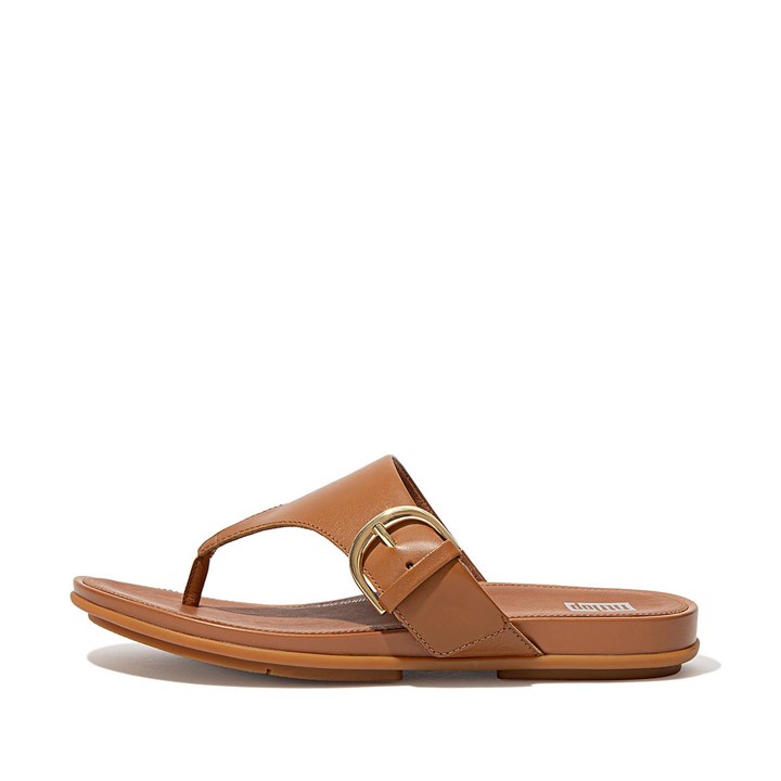 Fitflop Gracie Buckle Leather Toe-Post Sandals - FitFlop Online