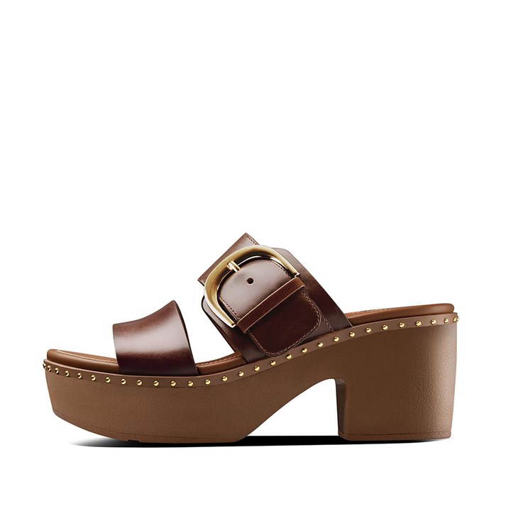 Fitflop Pilar Leather Slide Platforms Mules & Clogs - FitFlop Online