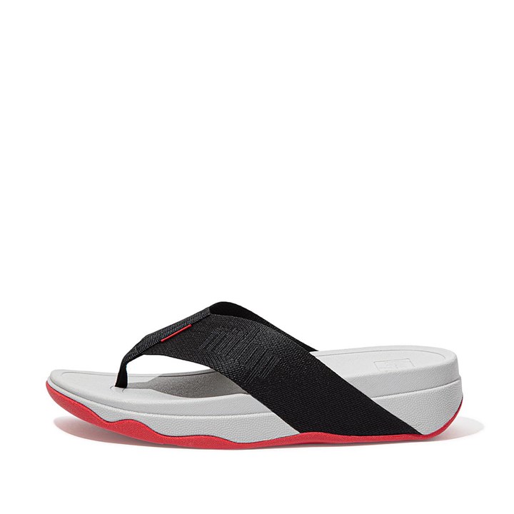 Fitflop Surfa Woven-Logo Toe-Post Sandals - FitFlop Online