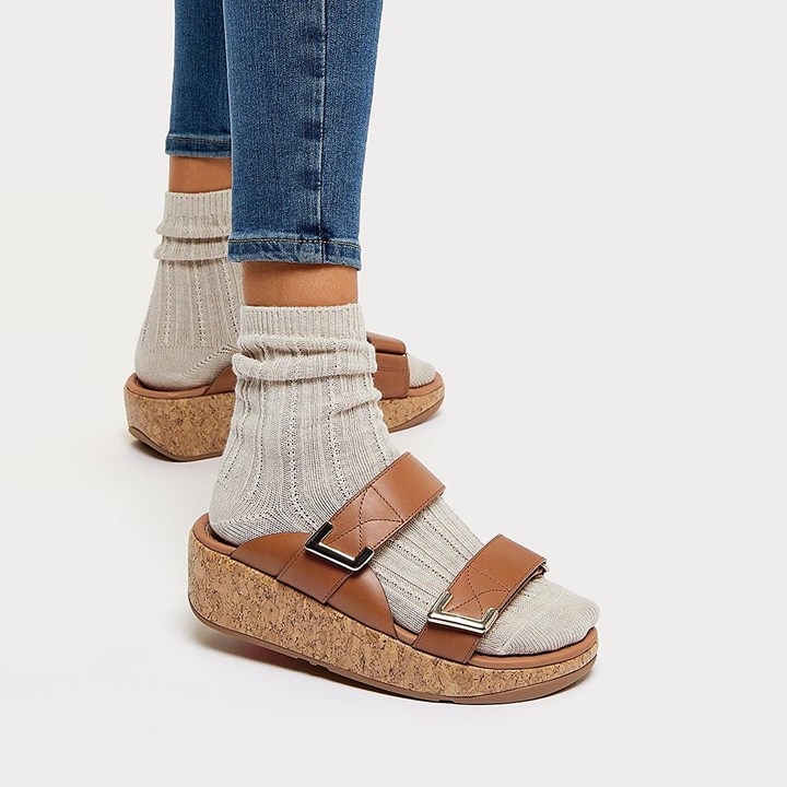 Fitflop Remi Adjustable Leather Slides - FitFlop Online