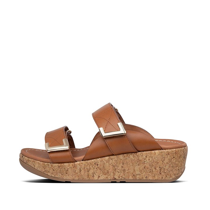 Fitflop Remi Adjustable Leather Slides - FitFlop Online