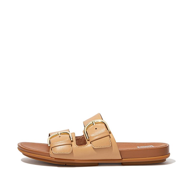 Fitflop Gracie Buckle Leather Slides - FitFlop Online