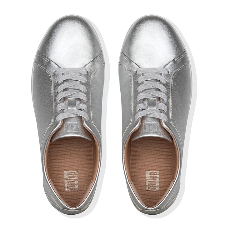 Fitflop Rally Metallic Leather Trainers - FitFlop Online