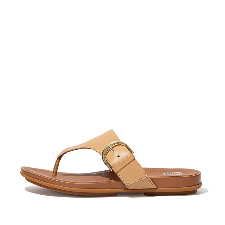 Fitflop Gracie Buckle Leather Toe-Post Sandals - FitFlop Online