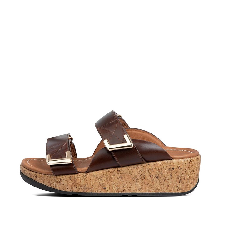 Fitflop Remi Adjustable Leather Slides - FitFlop Online