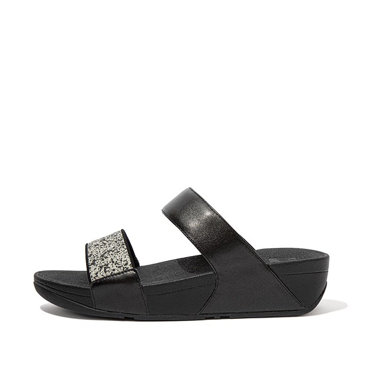 Fitflop Lulu Shimmer Splash Slides - FitFlop Online