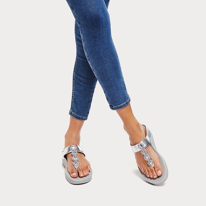 Fitflop Fino Sparkle Toe-Post Sandals - FitFlop Online