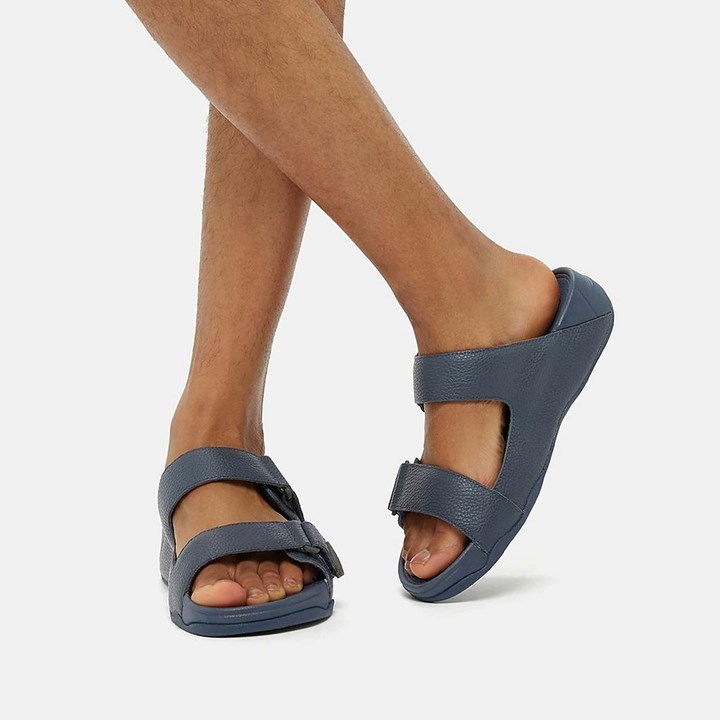Fitflop Gogh Moc Adjustable Leather Slides - FitFlop Online