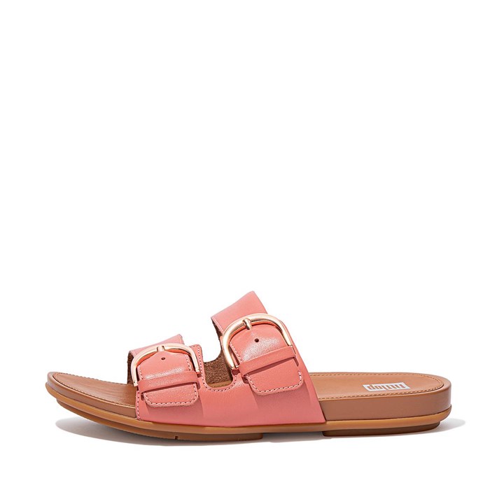 Fitflop Gracie Buckle Leather Slides - FitFlop Online