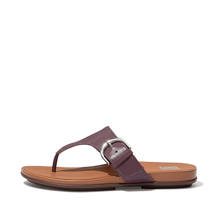 Fitflop Gracie Buckle Leather Toe-Post Sandals - FitFlop Online