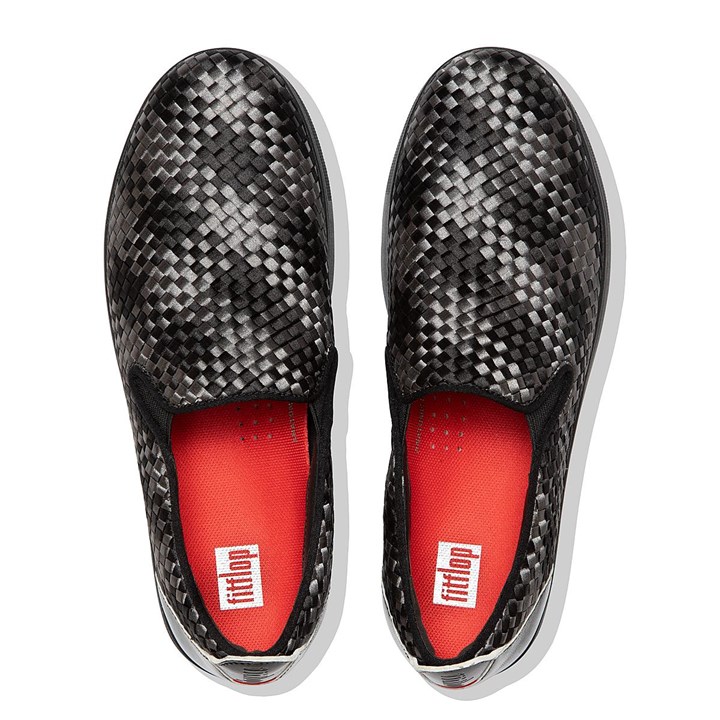 Fitflop Rally Silky Weave Slip On Shoes - FitFlop Online