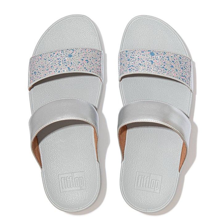 Fitflop Lulu Shimmer Splash Slides - FitFlop Online