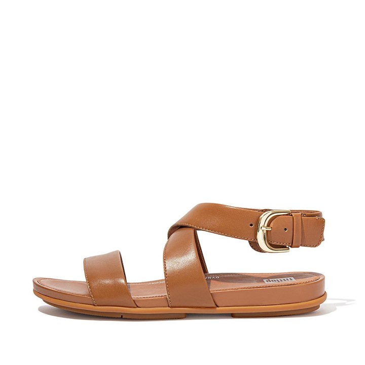 Fitflop Gracie Buckle Leather Ankle-Strap Back-Strap Sandals - FitFlop Online