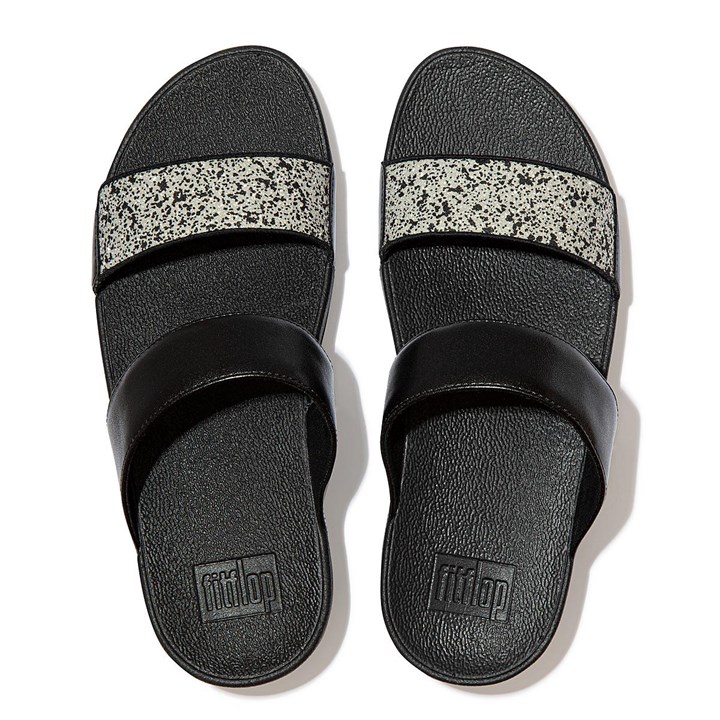 Fitflop Lulu Shimmer Splash Slides - FitFlop Online