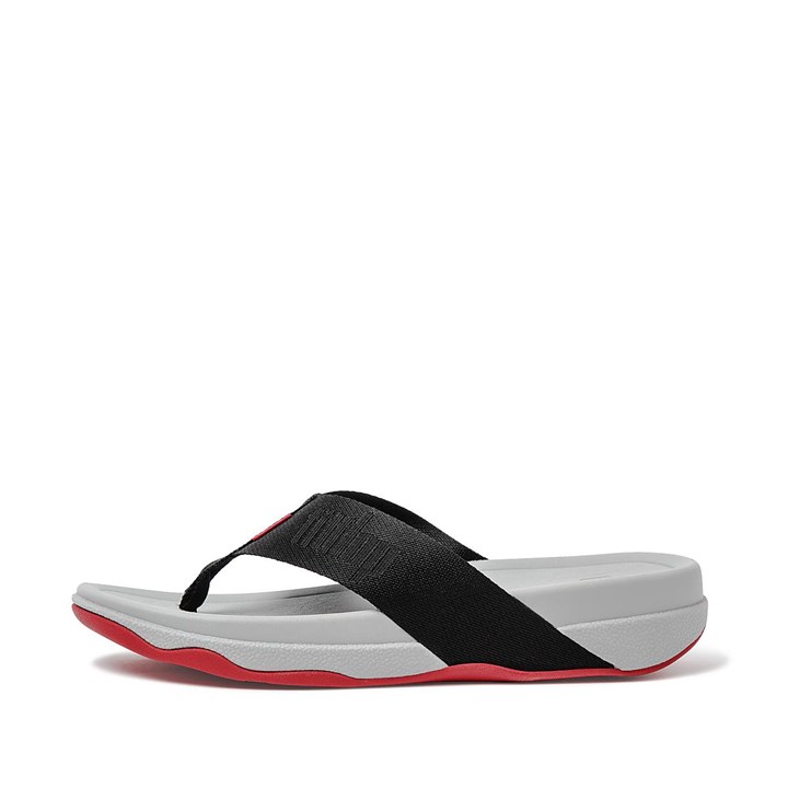 Fitflop Surfer Woven-Logo Toe-Post Sandals - FitFlop Online