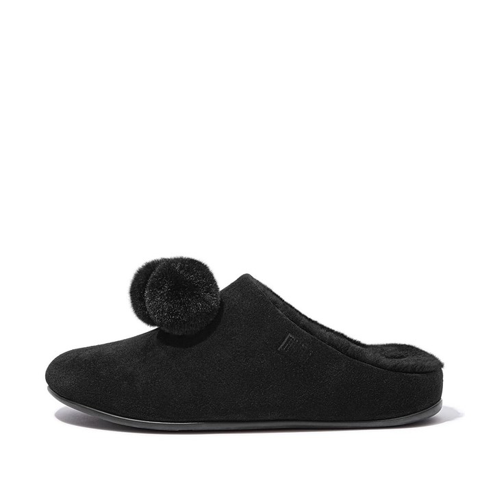 Fitflop Chrissie Pom-Pom Shearling Slippers - FitFlop Online