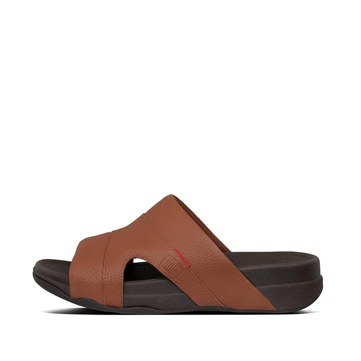 Fitflop Freeway Leather Pool Slides - FitFlop Online