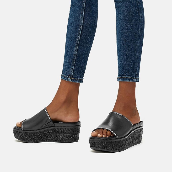 Fitflop Eloise Snake Trim Espadrille Slides - FitFlop Online
