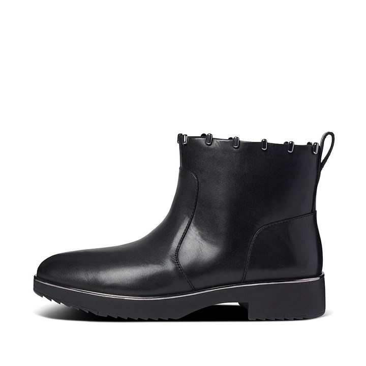 Fitflop Jacinta Art Stud Leather Ankle Boots - FitFlop Online