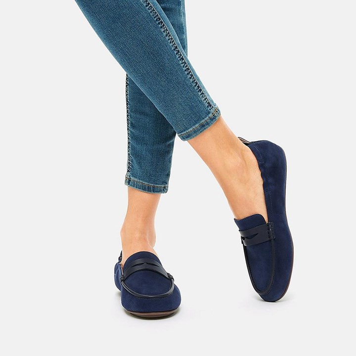 Fitflop Allegro Suede Penny Flat Shoes - FitFlop Online