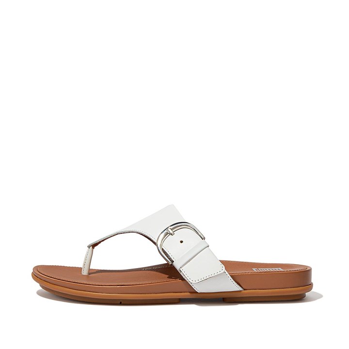 Fitflop Gracie Buckle Leather Toe-Post Sandals - FitFlop Online