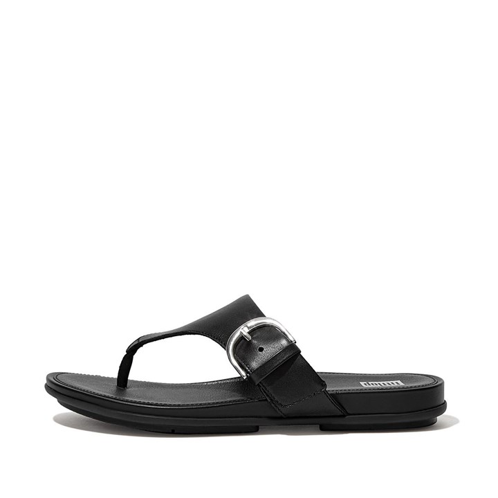 Fitflop Gracie Buckle Leather Toe-Post Sandals - FitFlop Online