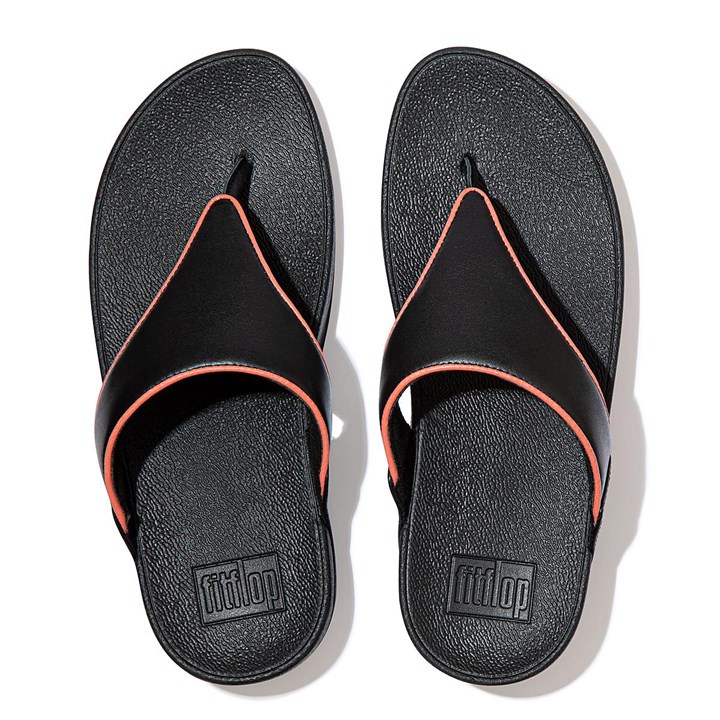 Fitflop Lulu Pop Binding Leather Sandals Toe-Post Sandals - FitFlop Online