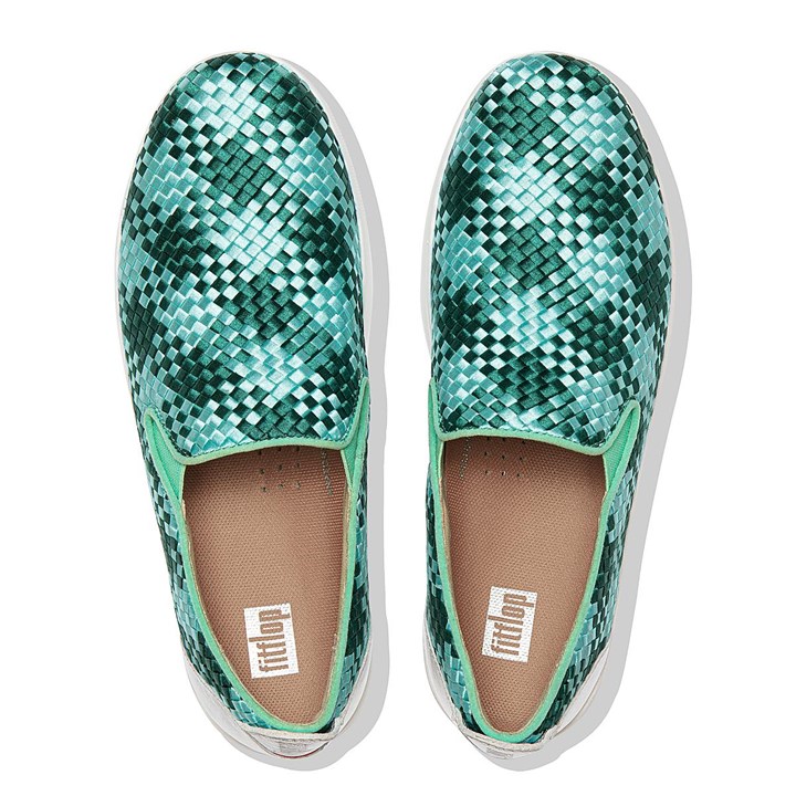 Fitflop Rally Silky Weave Slip On Shoes - FitFlop Online