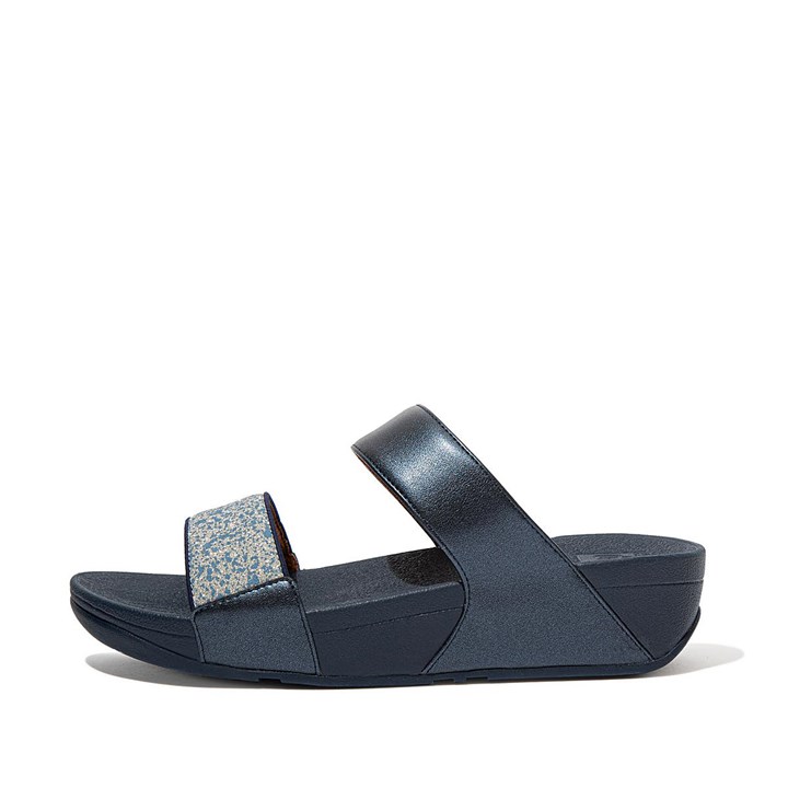Fitflop Lulu Shimmer Splash Slides - FitFlop Online