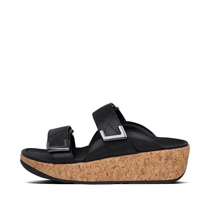 Fitflop Remi Adjustable Leather Slides - FitFlop Online