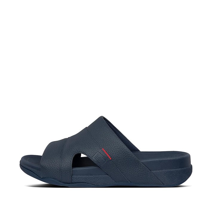 Fitflop Freeway Leather Pool Slides - FitFlop Online