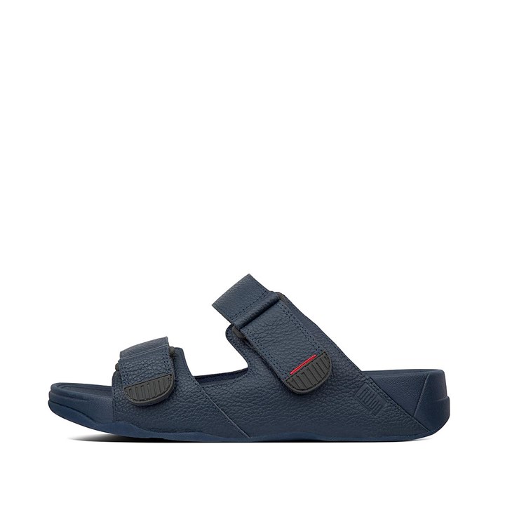 Fitflop Gogh Moc Adjustable Leather Slides - FitFlop Online
