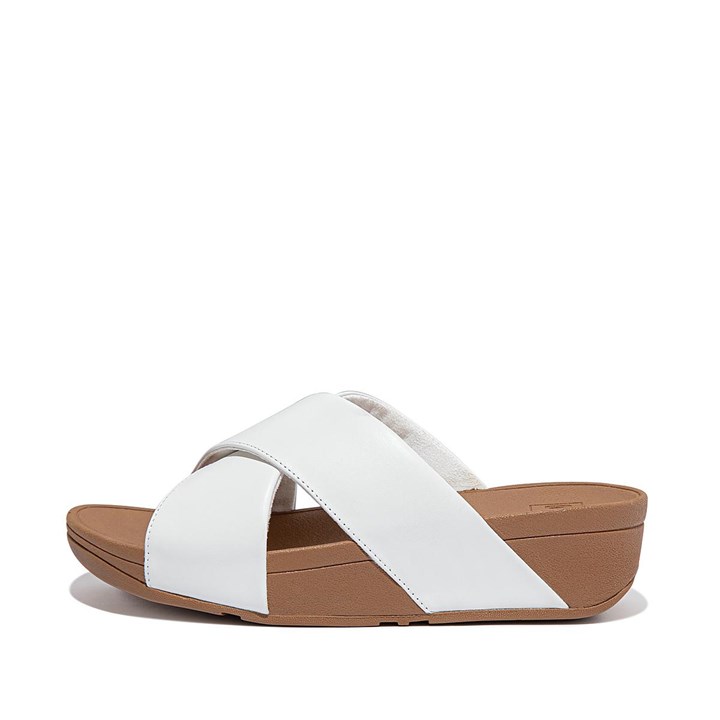 Fitflop Lulu Leather Cross Slides - FitFlop Online