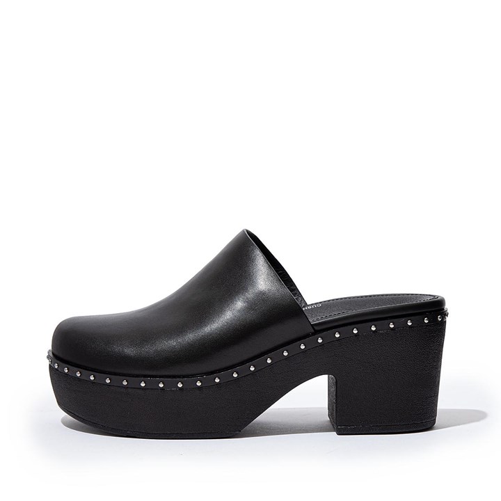 Fitflop Pilar Leather Mule Platforms Mules & Clogs - FitFlop Online