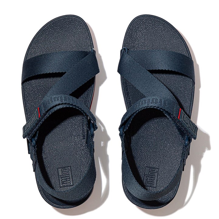 Fitflop Surfa Woven-Logo Z-Strap Back-Strap Sandals - FitFlop Online
