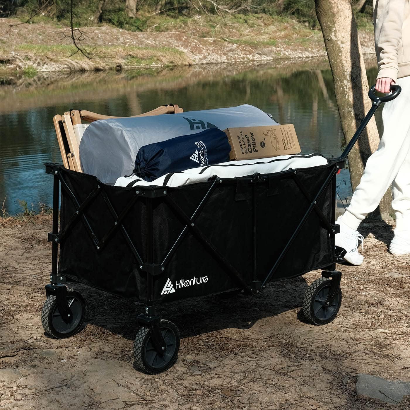 Hikenture Collapsible Wagon With 200L Large Capacity, Utility Wagons ...