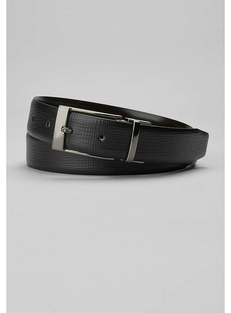 Jos. A. Bank Embossed Leather Reversible Belt - Long#8XA9