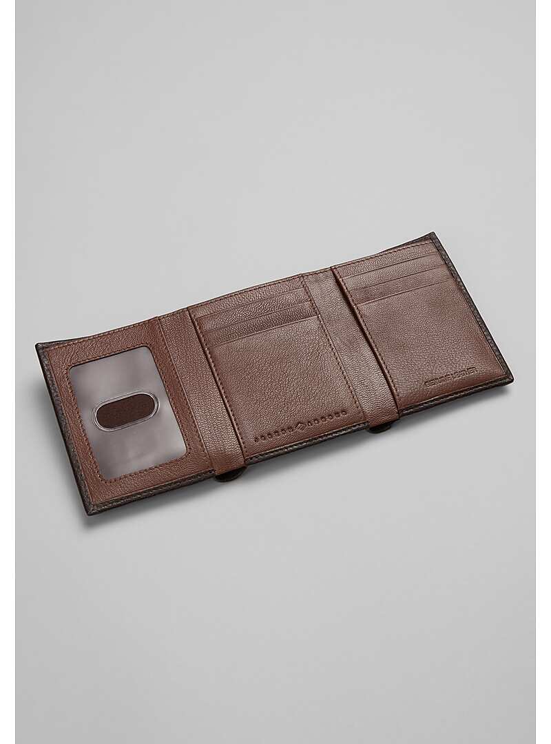 Joseph Abboud Pick-Stitch Tri-Fold Leather Wallet#8Y9V