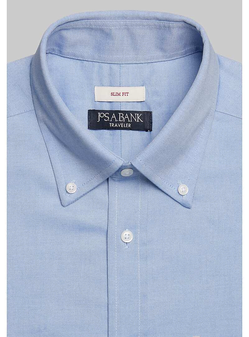 Traveler Collection Slim Fit Solid Dress Shirt Big & Tall5FR9