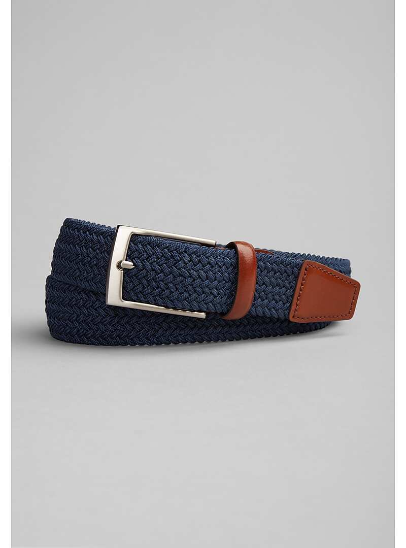 Jos. A. Bank Web and Leather Belt - Long#8XAG