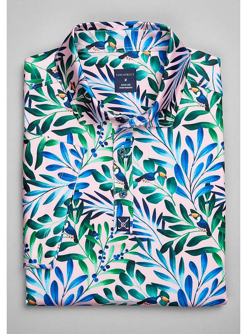 Con.Struct Tailored Fit Toucan Print Polo - Big & Tall#6MJ9