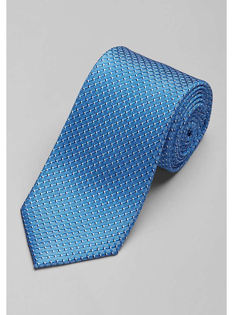 Traveler Collection Mini Tonal Check Tie - Long#8Y0U