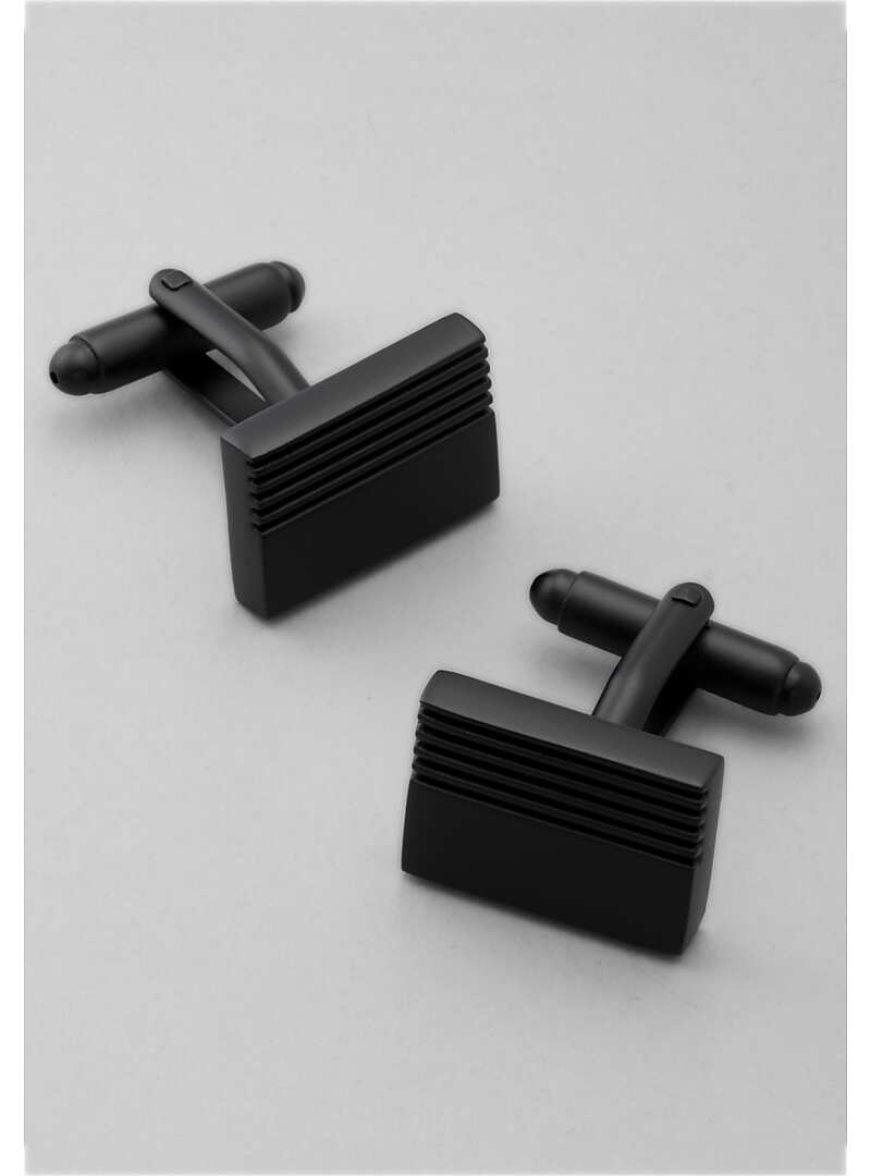 Jos. A. Bank Matte Black Rectangle Cufflinks#8YAA