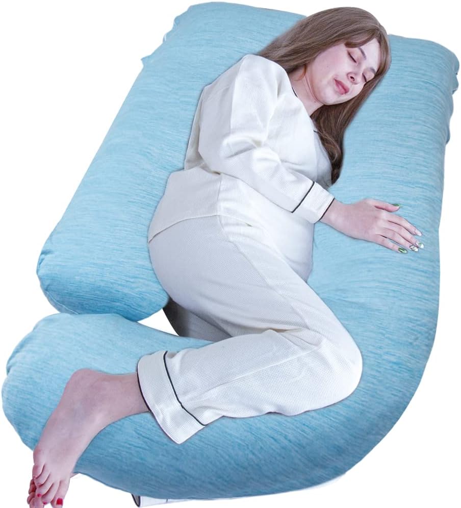 AMCATON 60 Inch Pregnancy Pillow for Sleeping, Extra Large U Shaped